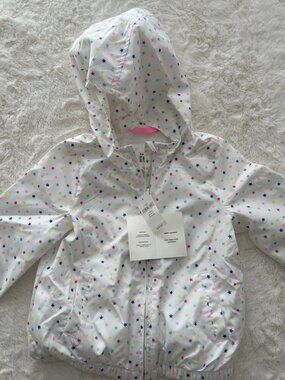 SALE! NWT GAP Kids Rain Jacket White with Stars Size 3T
